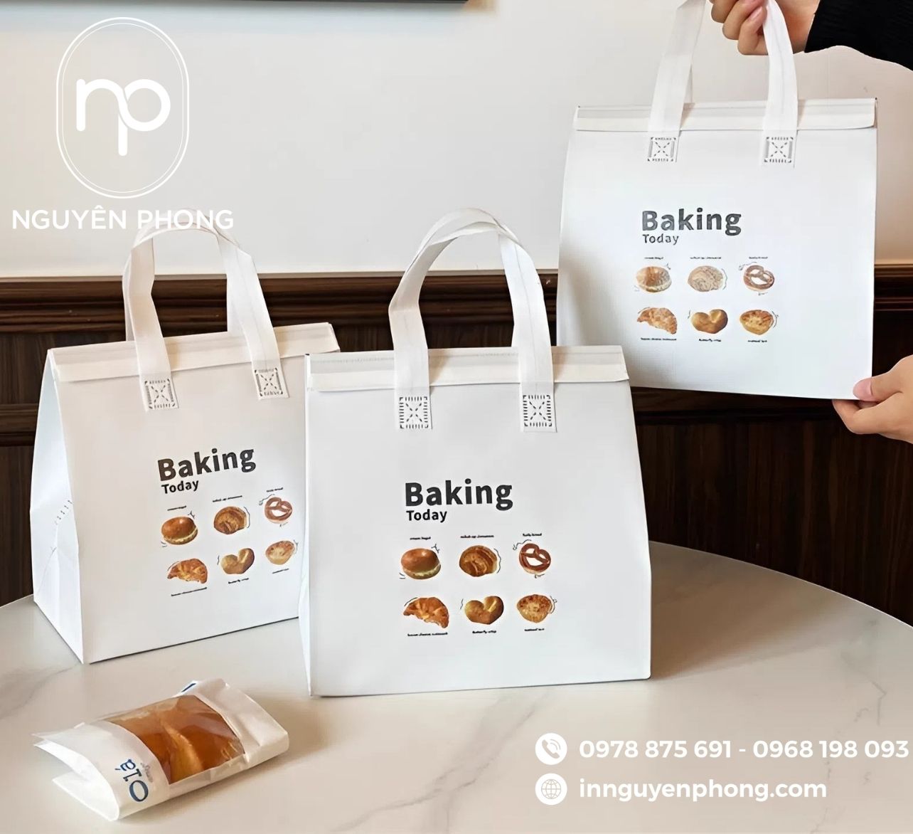 In túi giấy đựng bánh kẹo theo yêu cầu – Miễn phí thiết kế, test màu